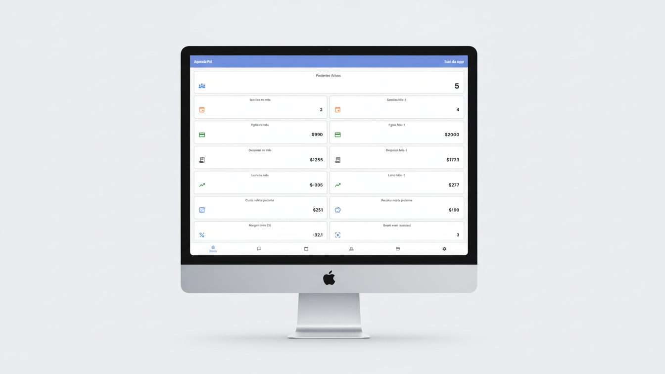 AgendaPsi em uso no desktop
